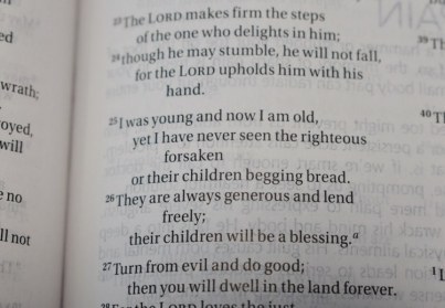 bible page re God not forsaking His children